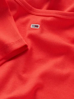 TJW SLIM ESSENTIAL RIB SS EXT bright vermillion