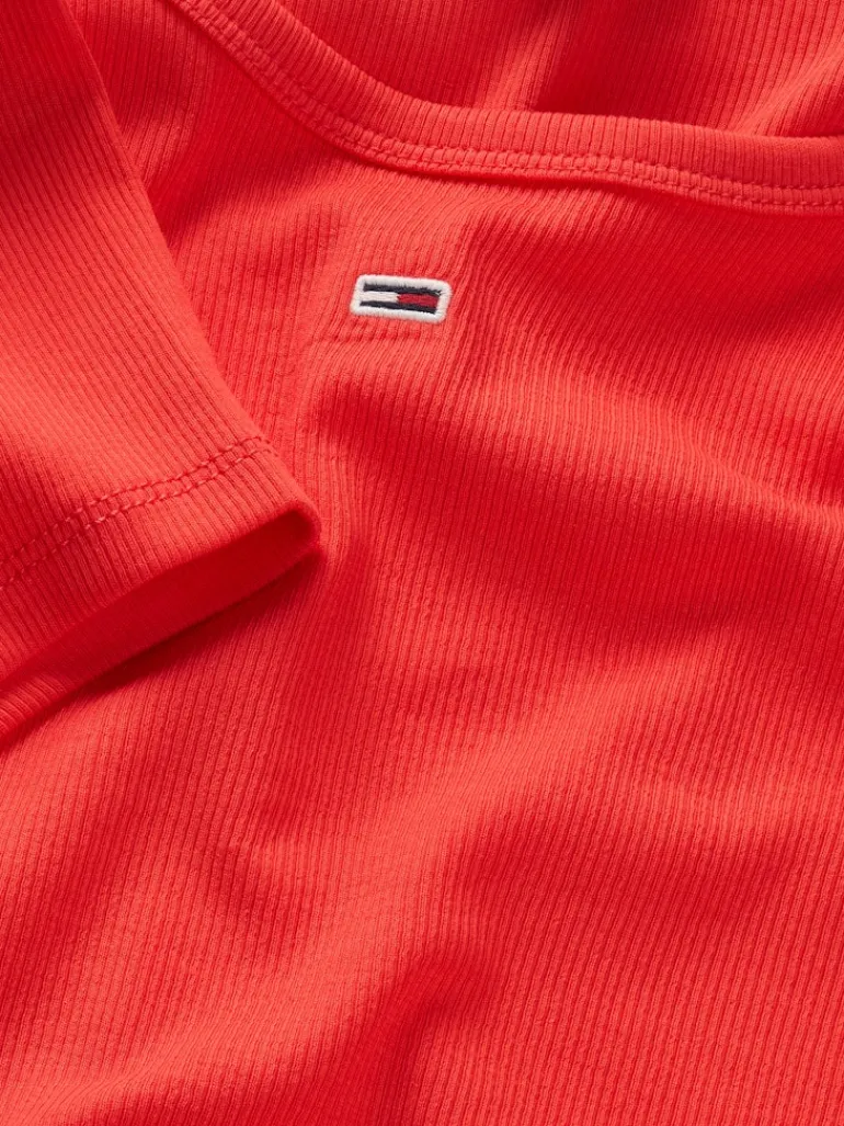 TJW SLIM ESSENTIAL RIB SS EXT bright vermillion