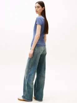 TJW SLIM ESSENTIAL RIB V SS blue moment