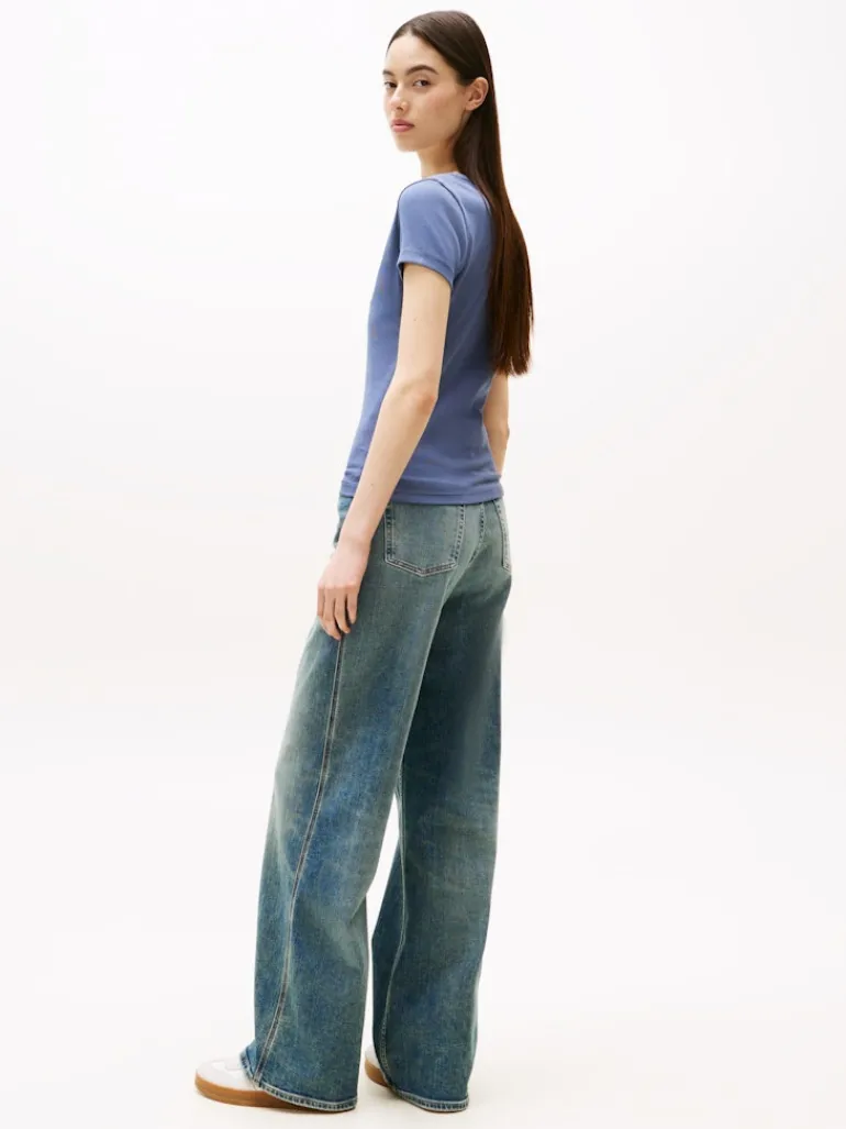 TJW SLIM ESSENTIAL RIB V SS blue moment