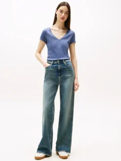 TJW SLIM ESSENTIAL RIB V SS blue moment