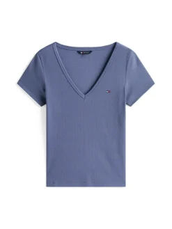 TJW SLIM ESSENTIAL RIB V SS blue moment