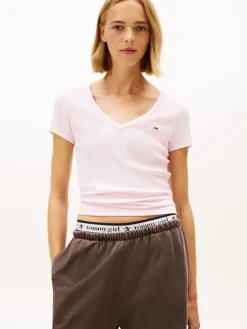 TJW SLIM ESSENTIAL RIB V SS light pink