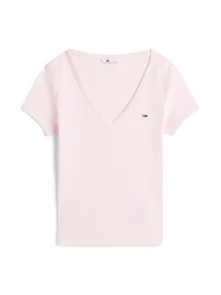 TJW SLIM ESSENTIAL RIB V SS light pink