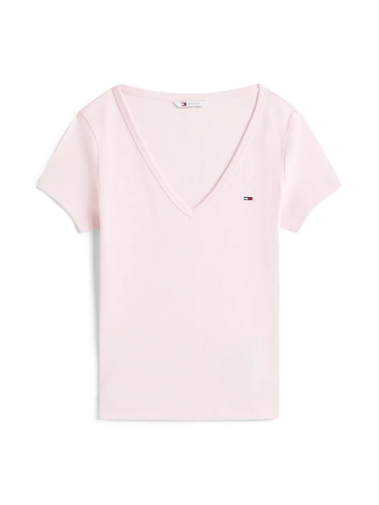 TJW SLIM ESSENTIAL RIB V SS light pink