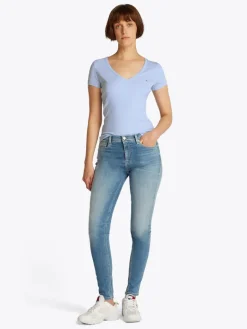 TJW SLIM ESSENTIAL RIB V SS sweet blue