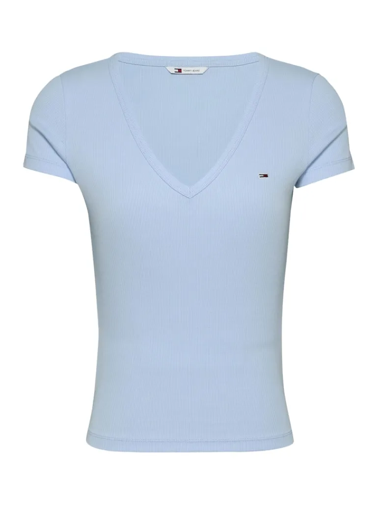 TJW SLIM ESSENTIAL RIB V SS sweet blue