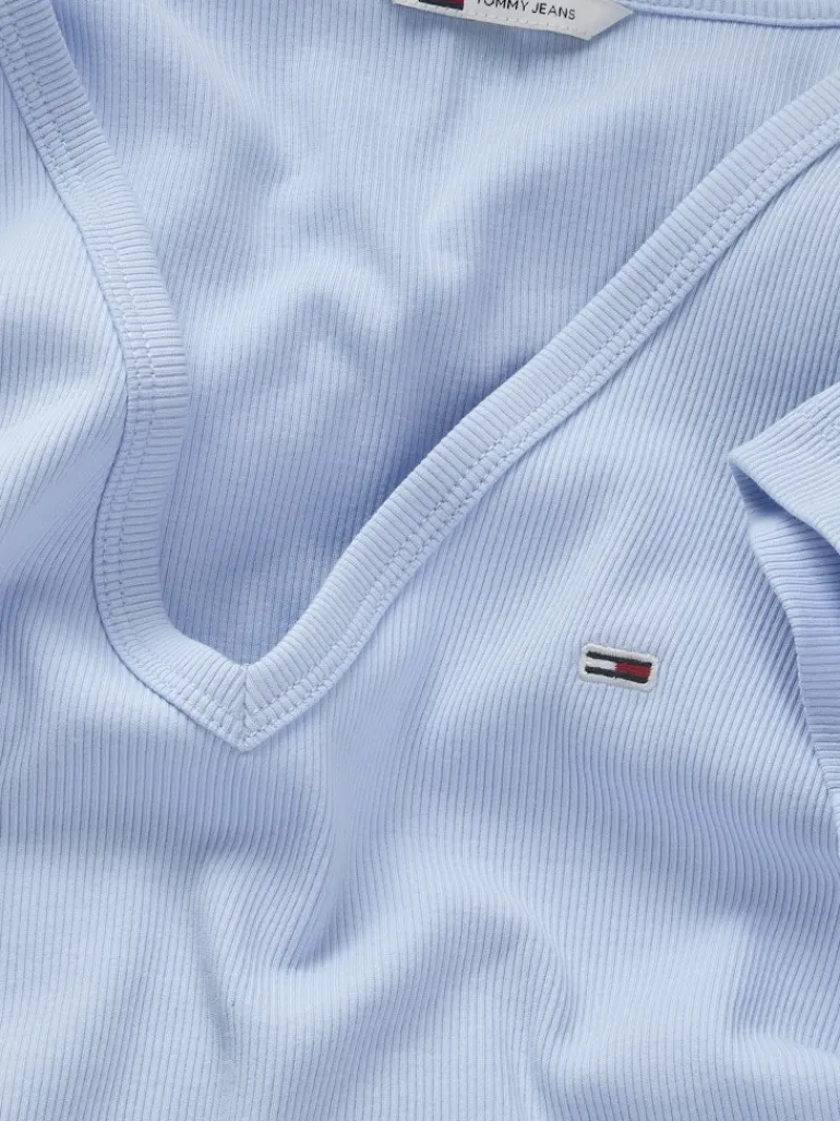 TJW SLIM ESSENTIAL RIB V SS sweet blue