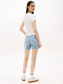 TJW SLIM LOGO 2 POINTELLE TEE ecru