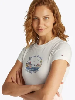TJW SLIM ROMANCE TROPICS TEE EXT ecru