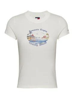 TJW SLIM ROMANCE TROPICS TEE EXT ecru