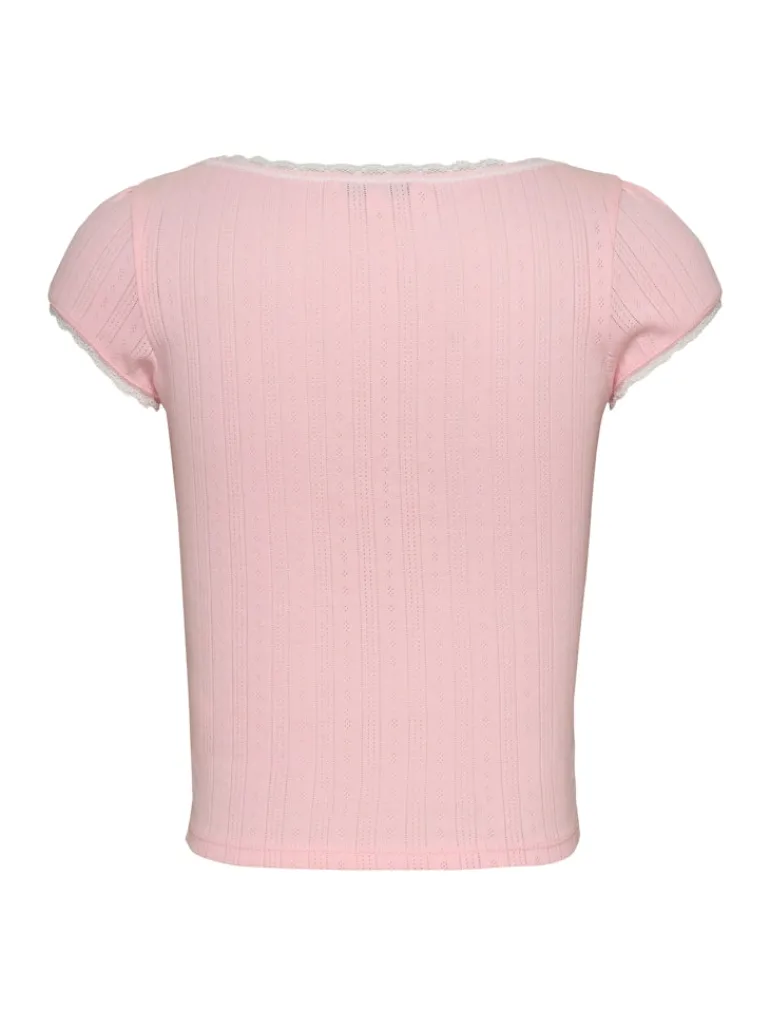 TJW SLIM SH POINTELLE SS TEE EXT precious pink