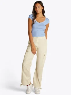 TJW SLIM SH POINTELLE SS TEE EXT sweet blue