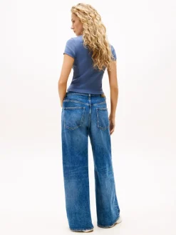 TJW SLIM SH SCRIPT TEE blue moment