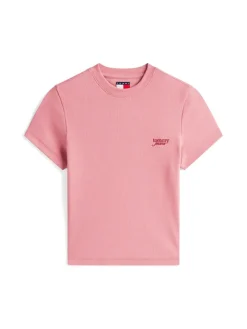 TJW SLIM SH SCRIPT TEE tahiti berry