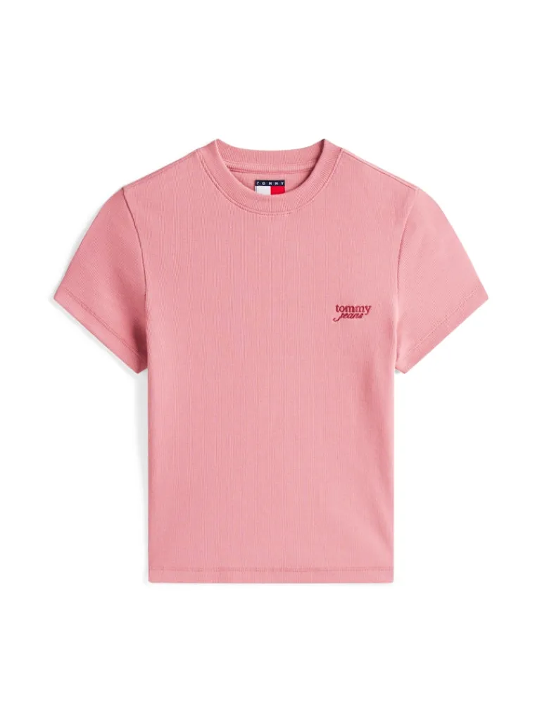 TJW SLIM SH SCRIPT TEE tahiti berry