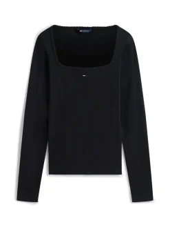 TJW SLIM SOFT RIB LS TEE black