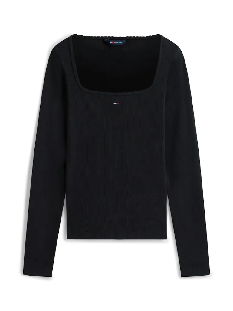 TJW SLIM SOFT RIB LS TEE black