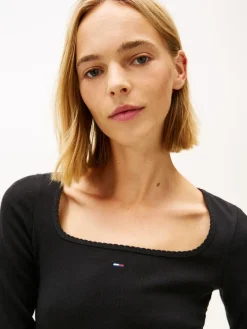 TJW SLIM SOFT RIB LS TEE black