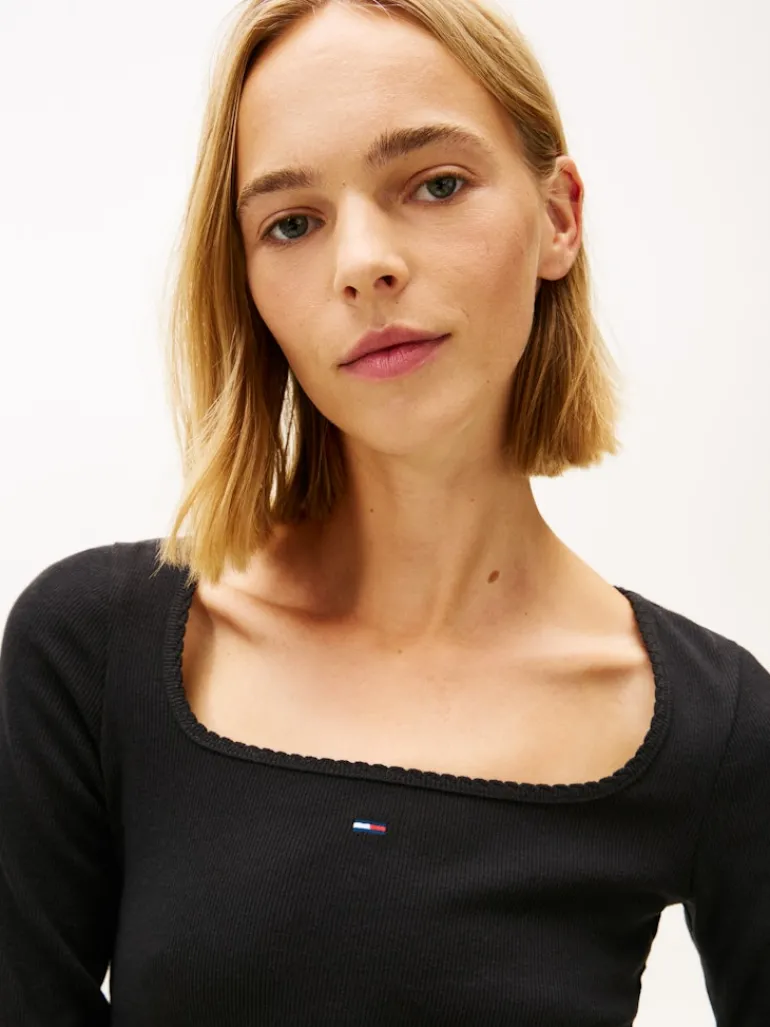 TJW SLIM SOFT RIB LS TEE black
