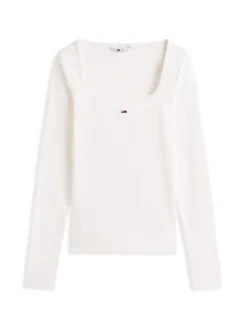 TJW SLIM SOFT RIB LS TEE ecru