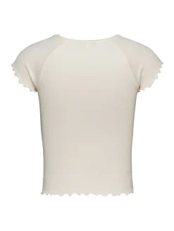 TJW SLIM VNECK GMD RIB SS ancient white