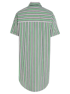 TJW STRIPE SS SHIRT DRESS coastal green - multi