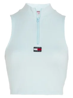 TJW XS BADGE 1/4 ZIP MOCKNECK shimmering blue