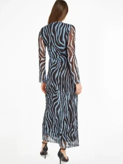 TJW ZEBRA MAXI KNIT DRESS zebra aop