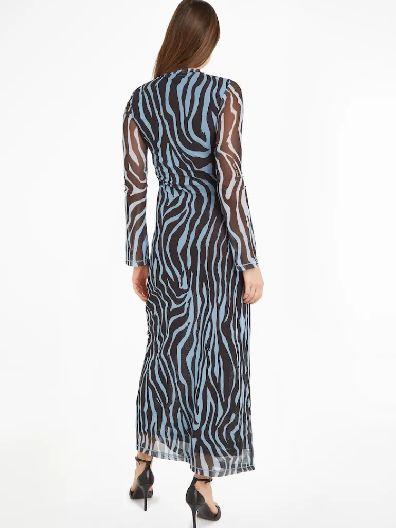 TJW ZEBRA MAXI KNIT DRESS zebra aop