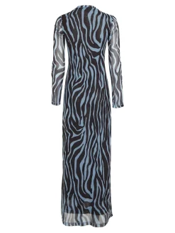 TJW ZEBRA MAXI KNIT DRESS zebra aop