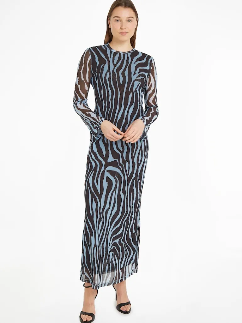 TJW ZEBRA MAXI KNIT DRESS zebra aop