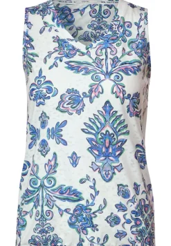 Top mit Burn Out Ornament vanilla white