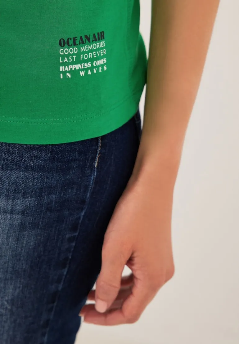 Top mit Smockdetails fresh green