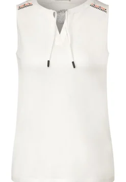Top mit Stickereidetail vanilla white