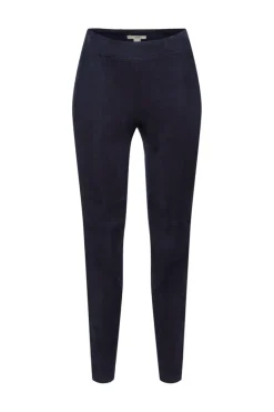 Treggings in Veloursleder-Optik navy