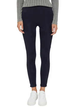 Treggings in Veloursleder-Optik navy