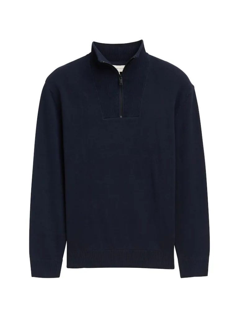 Troyer Strickpullover aus Baumwolle sky captain blue