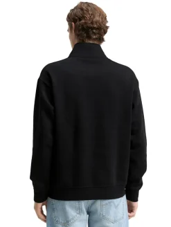 Troyer Sweatshirt mit Logo-Badge black