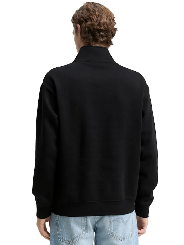 Troyer Sweatshirt mit Logo-Badge black