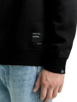 Troyer Sweatshirt mit Logo-Badge black