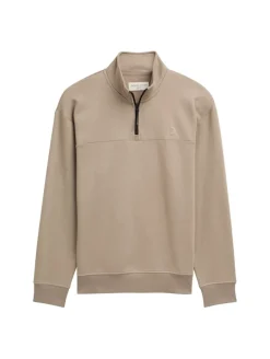 Troyer Sweatshirt mit Logo-Print roasted nut brown
