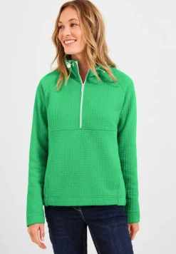 Troyer Sweatshirt mit Zipper smash green