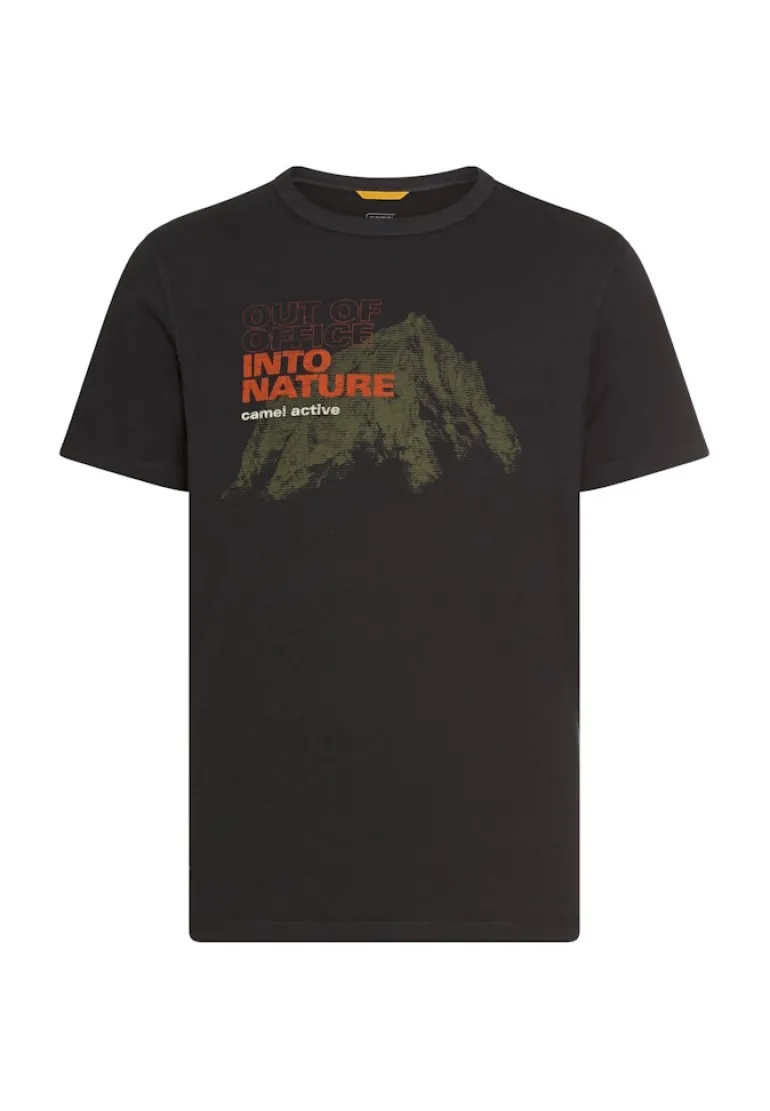 T-Shirt aus reiner Baumwolle asphalt