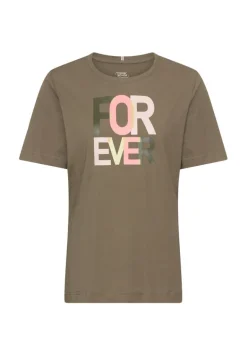 T-Shirt aus reiner Baumwolle shadow khaki