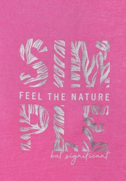 T-Shirt in Leinenoptik bloomy pink