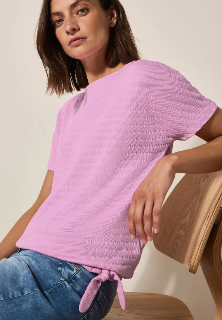 T-Shirt in Smok-Optik cherry blossom pink