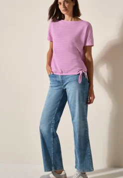 T-Shirt in Smok-Optik cherry blossom pink