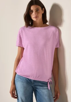 T-Shirt in Smok-Optik cherry blossom pink