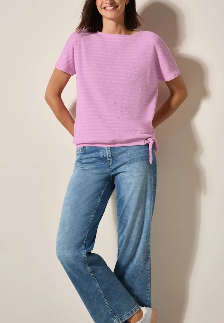 T-Shirt in Smok-Optik cherry blossom pink